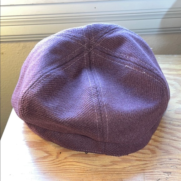 Women’s Burgundy- Mauve Wool‎ Brimmed Cap - Picture 3 of 6